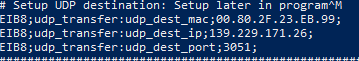 Encoder config file UDP destination IP