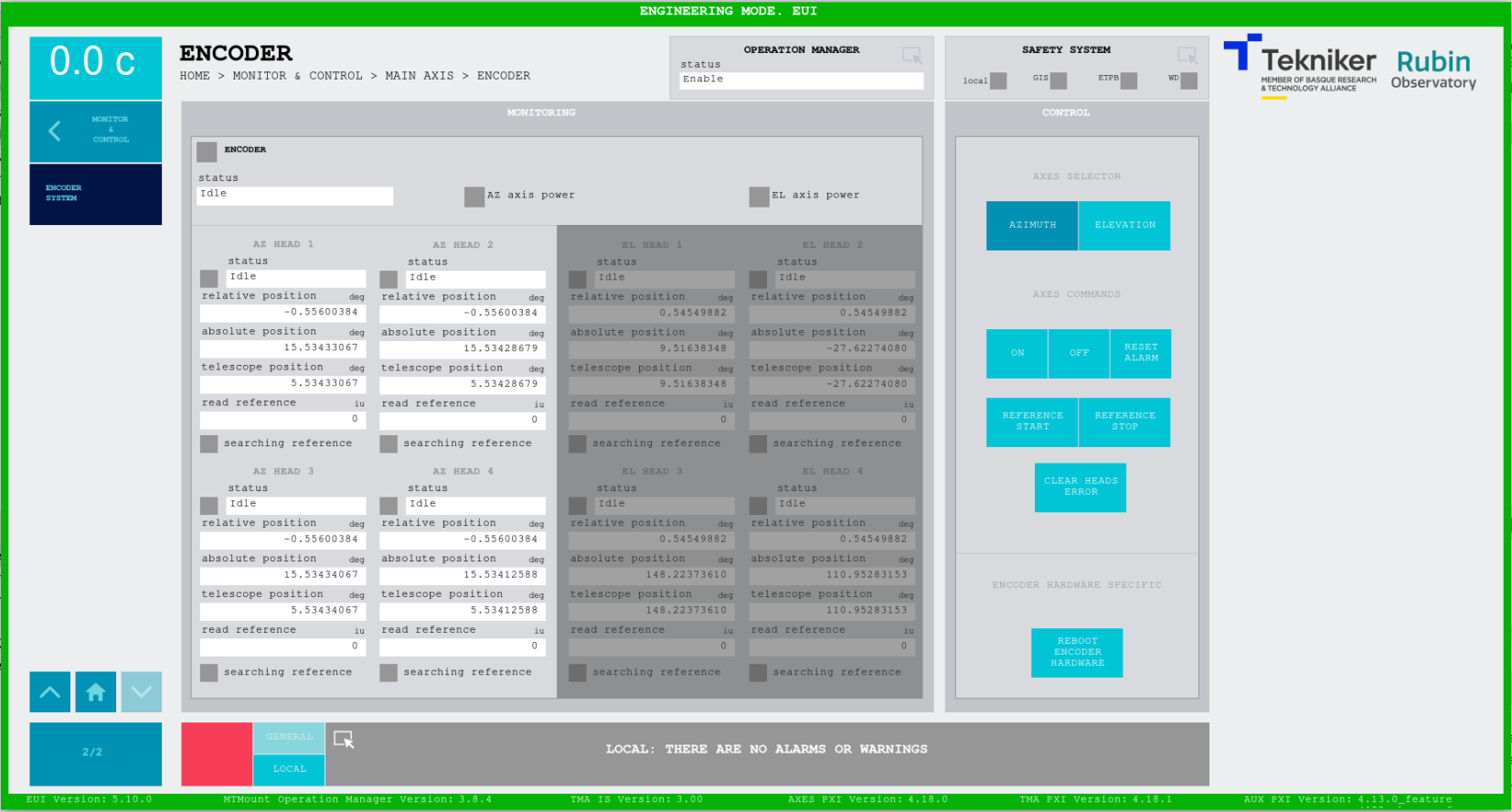 Encoder Data From EUI