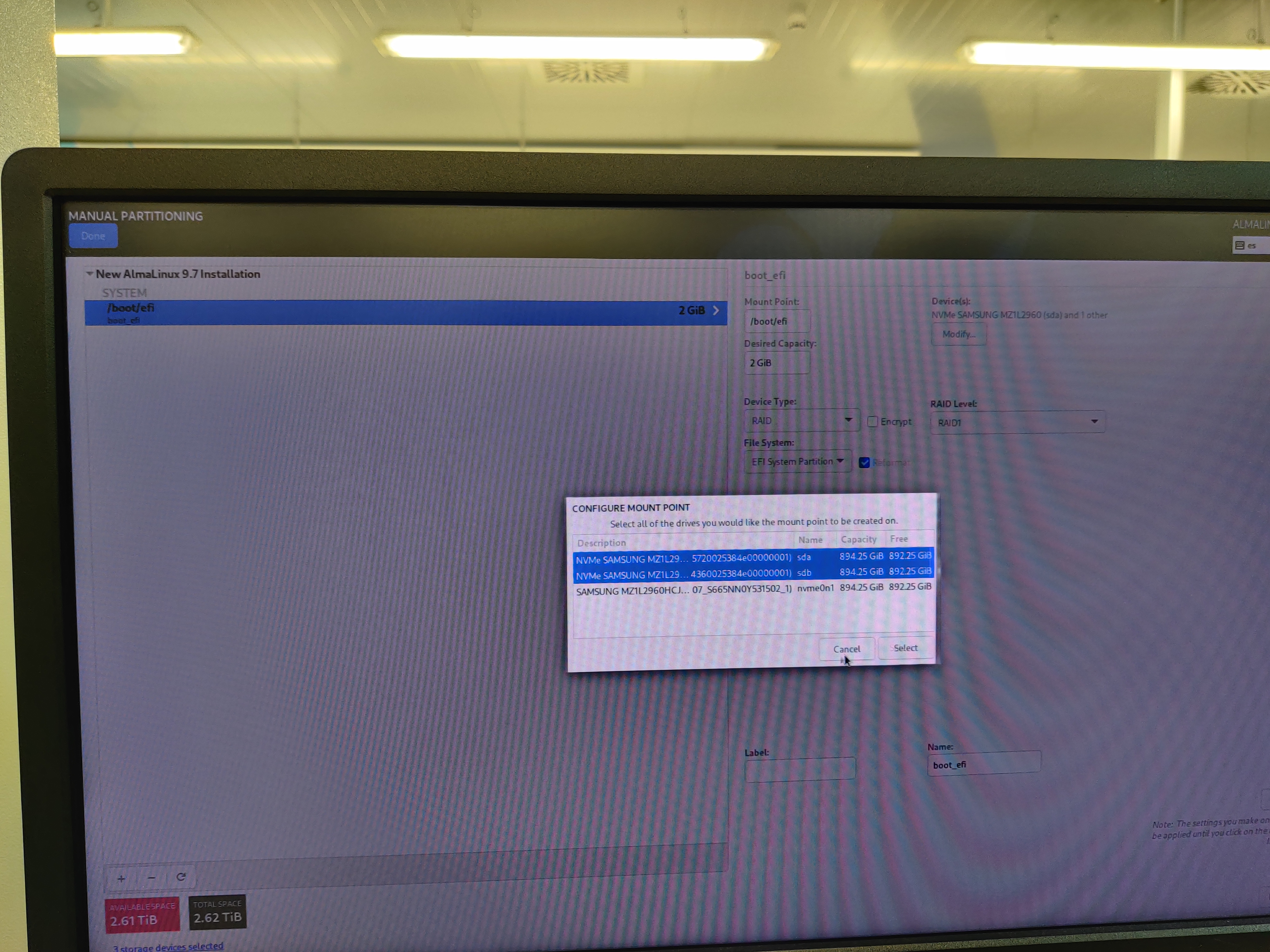 ManualPartitioning EFI