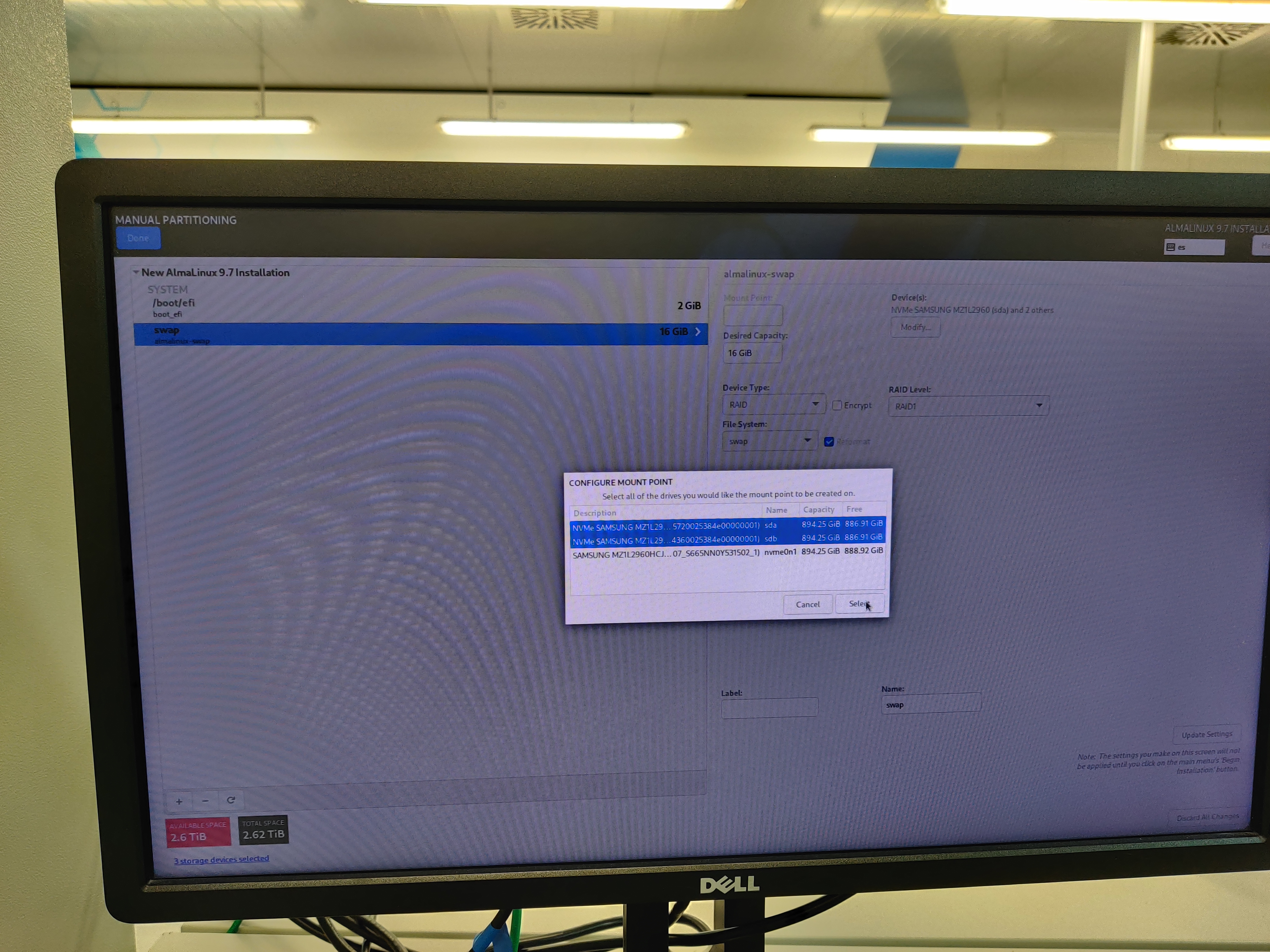 ManualPartitioning Swap