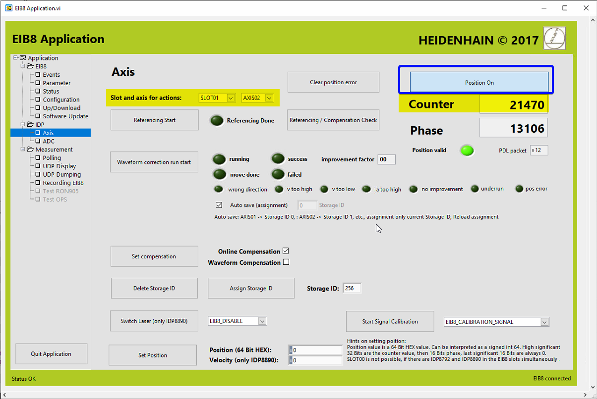 Check Movement with EIB position