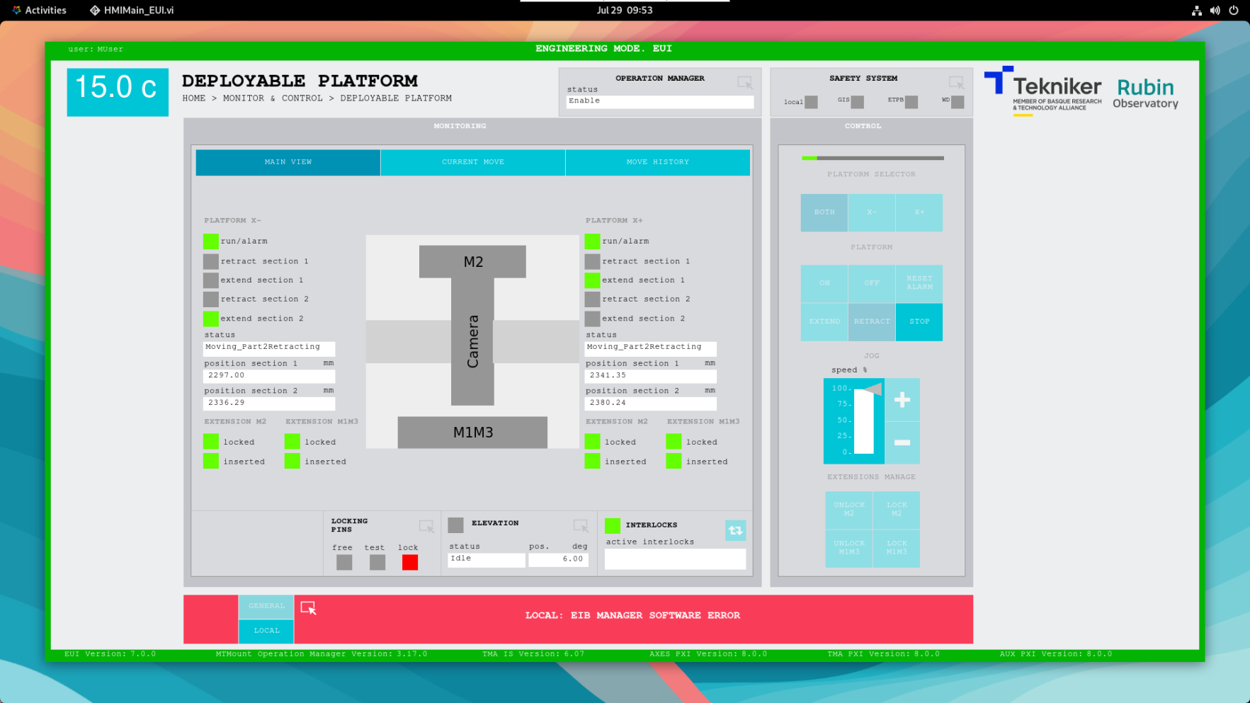 Deployable platform retract