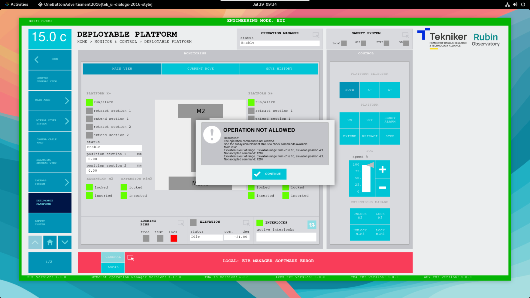 Deployable platform try to extend