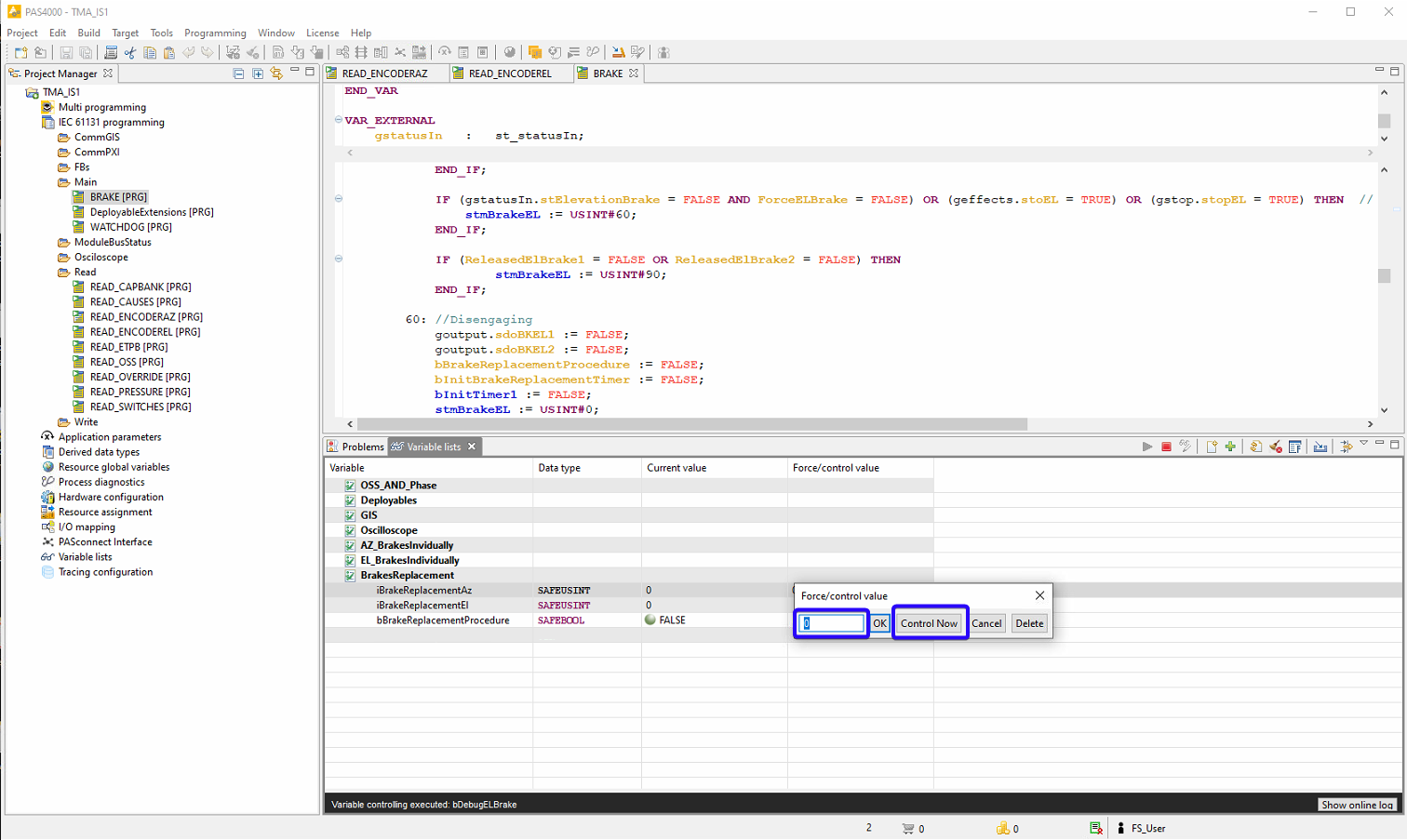 Manejar las variables de asentamiento de frenos