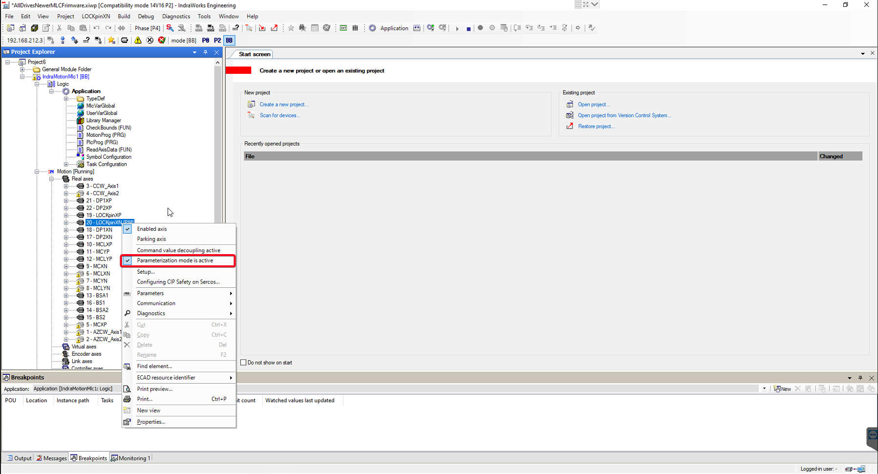 Disable Parametrization mode